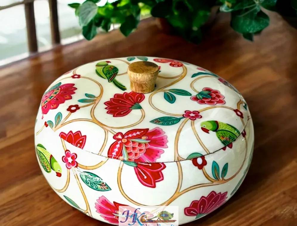Wooden Round Roti Box