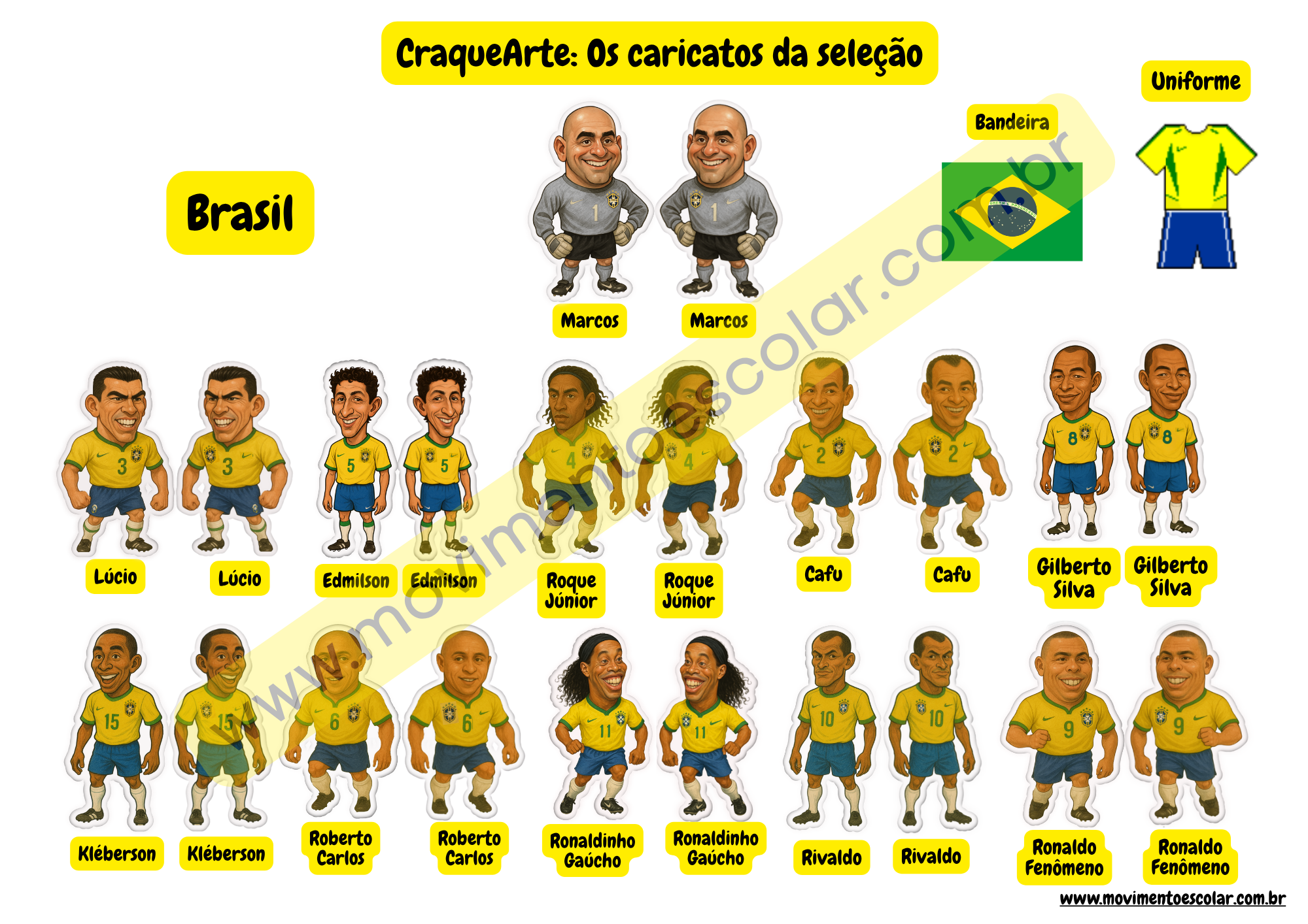 CraqueArte: ﻿﻿Os Caricatos da Seleção – Uma explosão de criatividade para apaixonados por futebol!