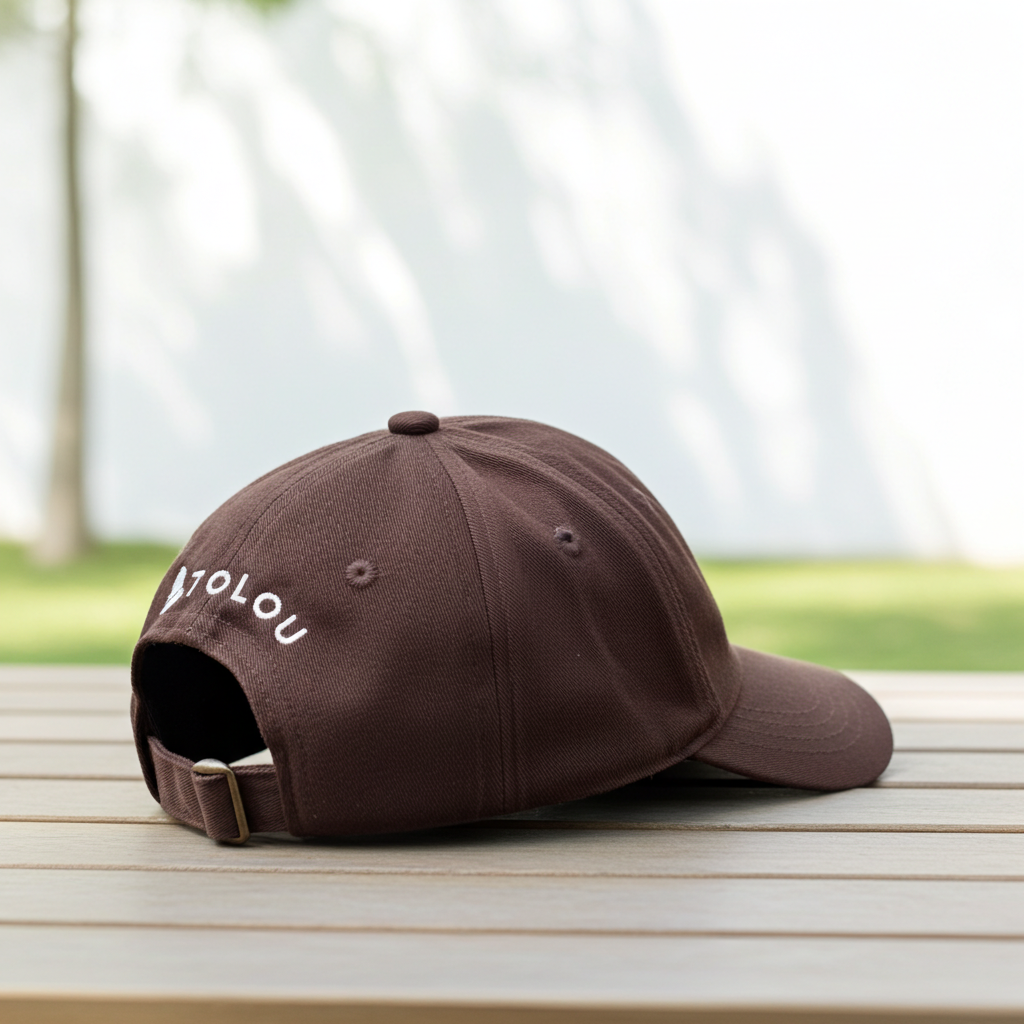 Brown Cotton Baseball Cap