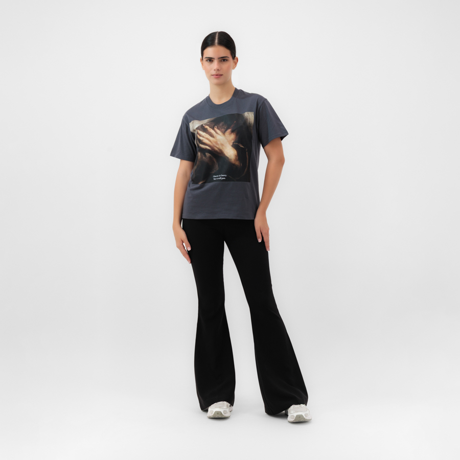 Graphic Print 'I know it's heavy, but it will pass' T-Shirt