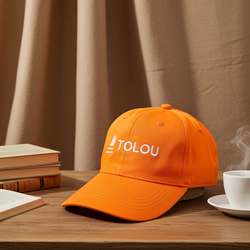 TOLOU Orange Baseball Cap