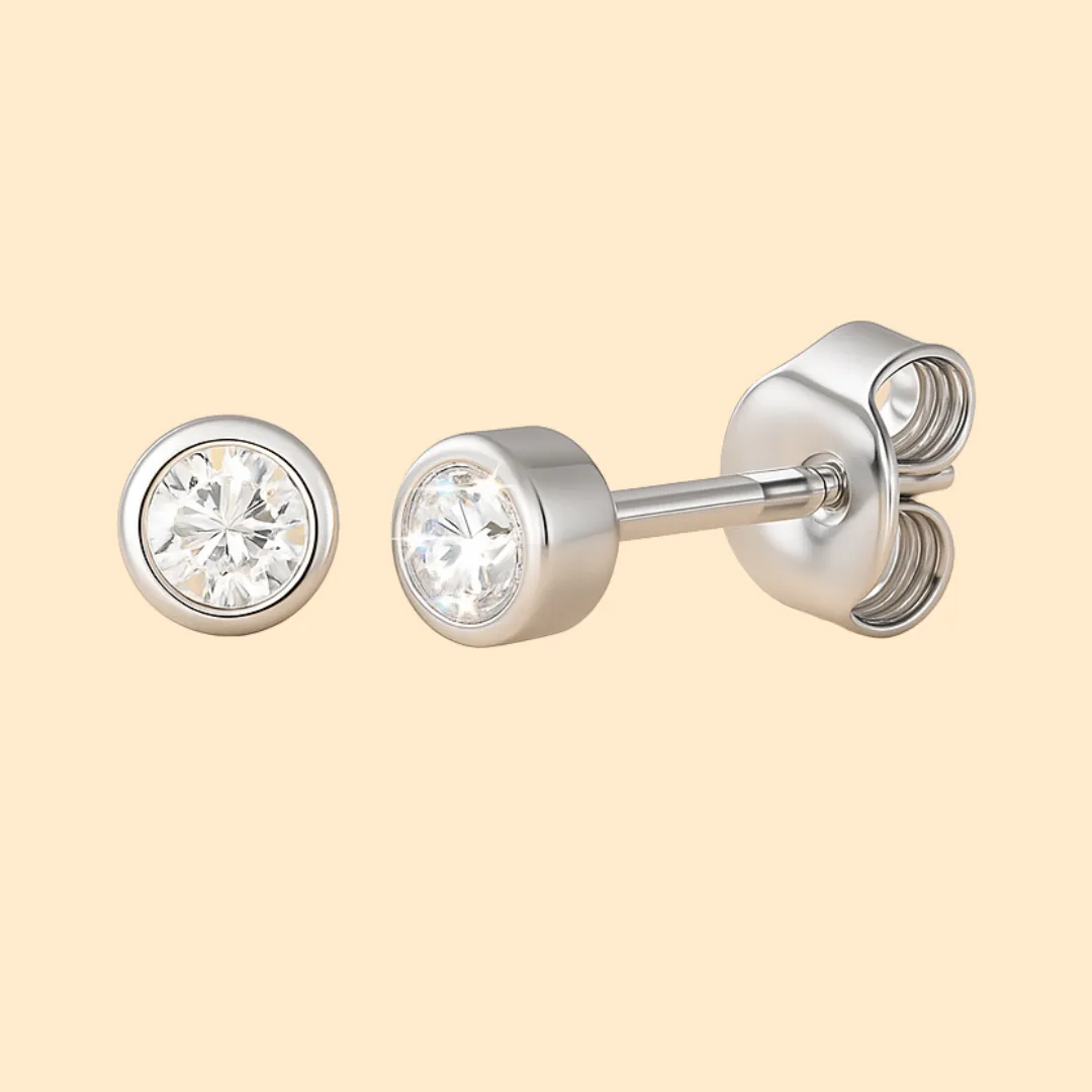 Boucles d’oreilles MOON ASTRA – Argent 925 & zircon central étincelant