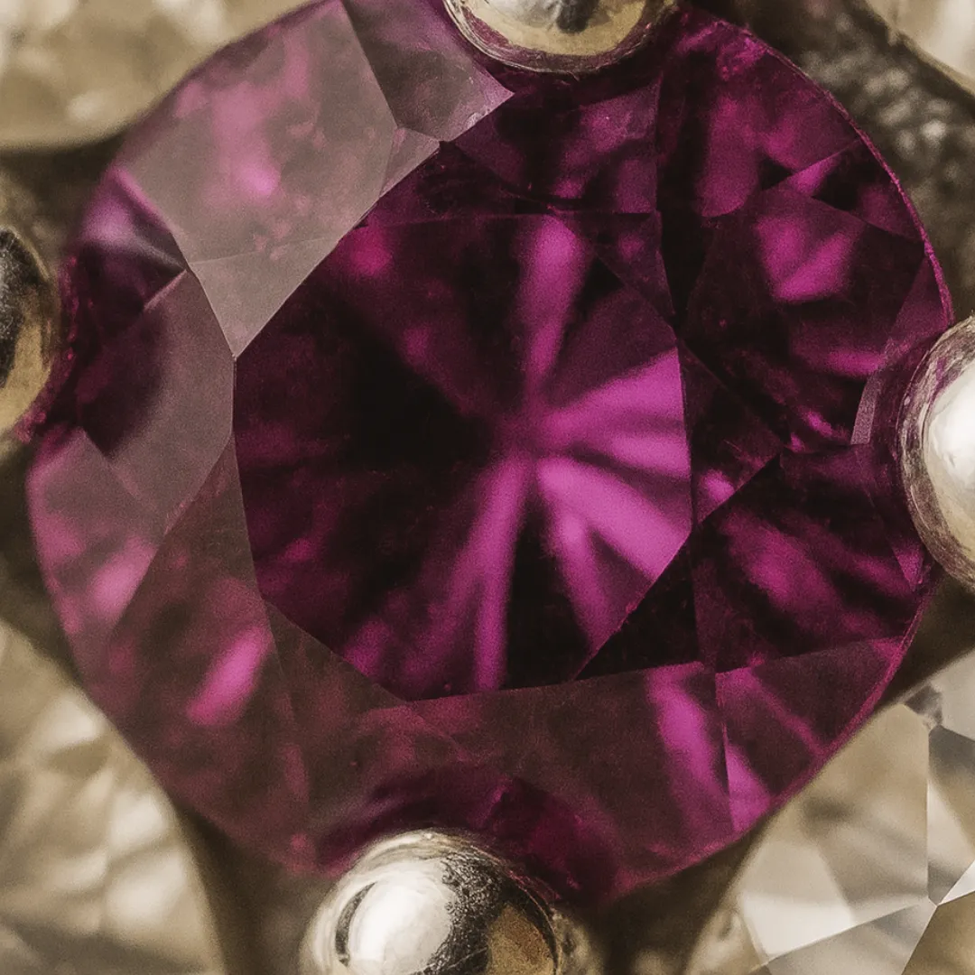 Boucles d’oreilles RUBY BLOOM – Argent 925, Or 14K & Rubis de synthèse