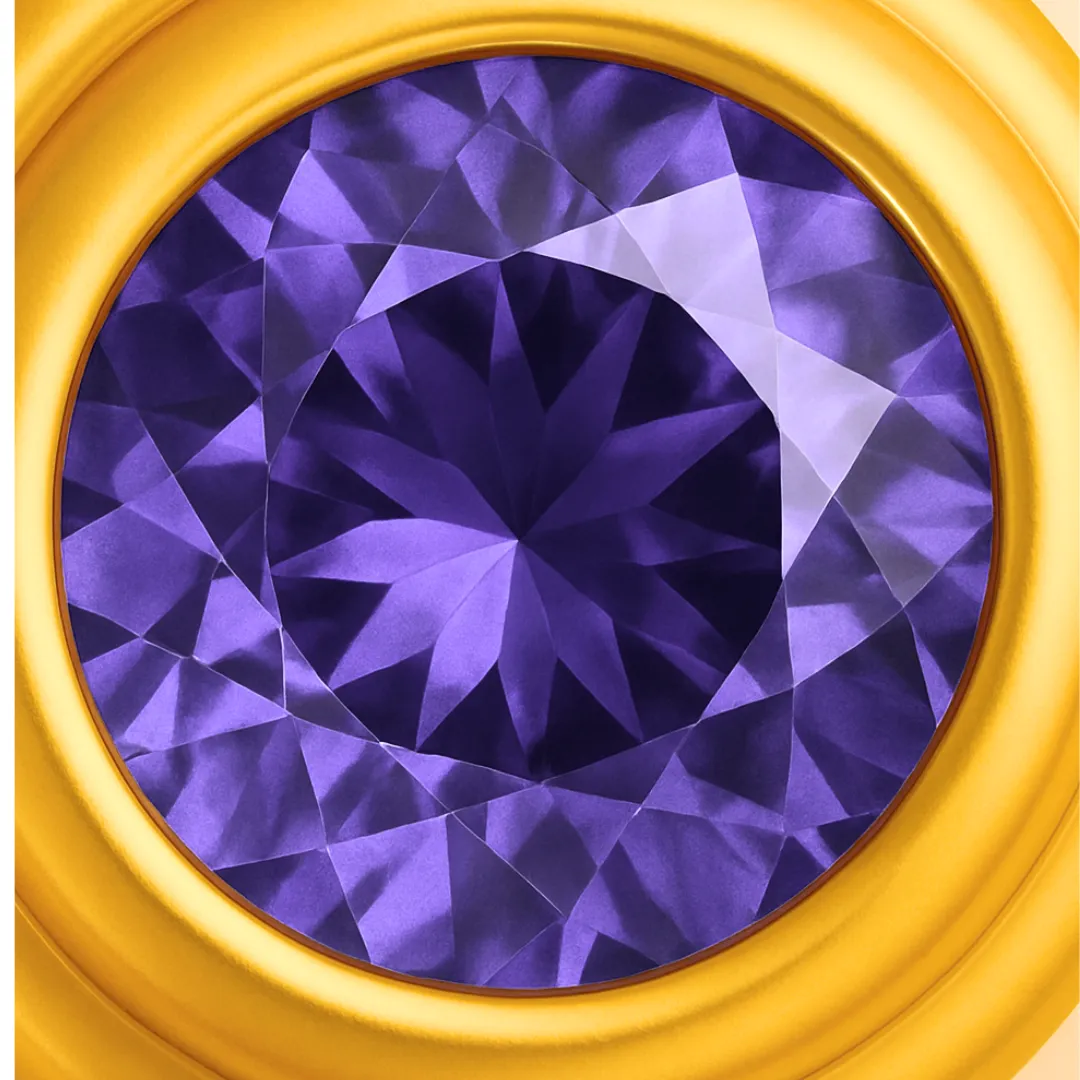 Collier EONIA – Argent 925 plaqué or 18K & pendentif rond en zircone