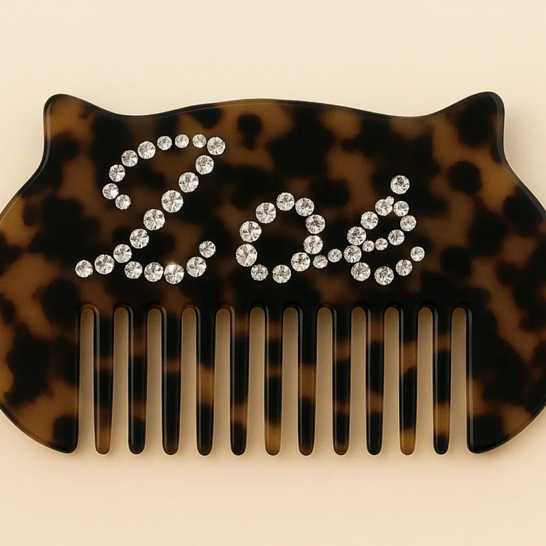 Peigne SWEET – Peigne nacré personnalisé orné de strass scintillants