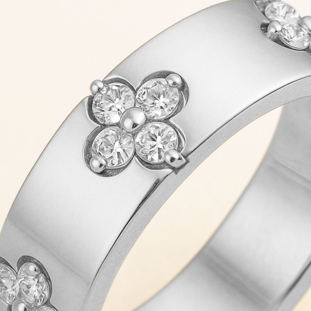 Bague CAMELIA FOREVER – Argent 925 & Moissanite D VVS1 | Disponible en Or & Argent