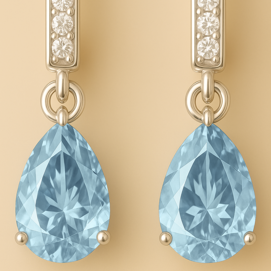 Boucle d’oreille TITANIUM HEART – Goutte zircone | Argent 925