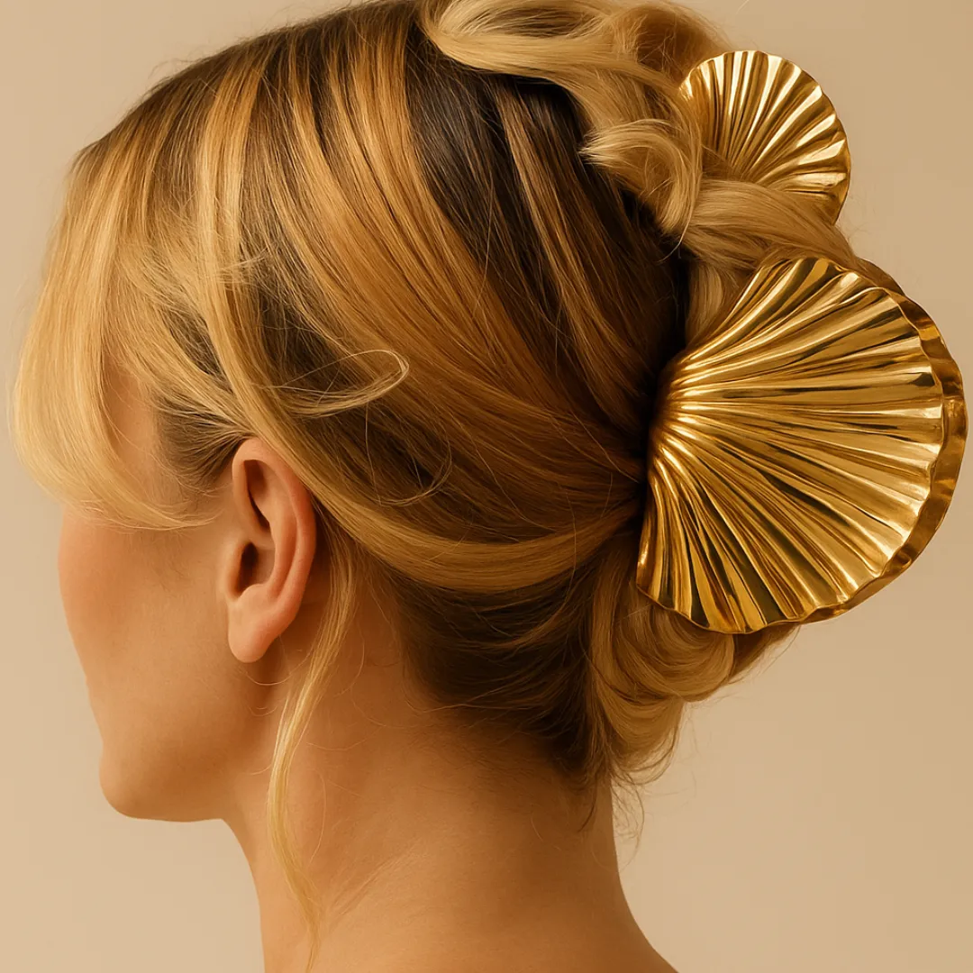 Pince MERMAID – Coquillage doré ou argenté, alliage luxe