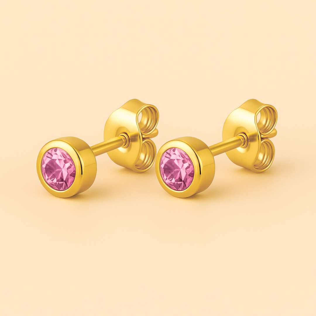 Boucles d’oreilles ASTRA – Argent 925 Plaqué Or 18k ou argent & zircon central étincelant