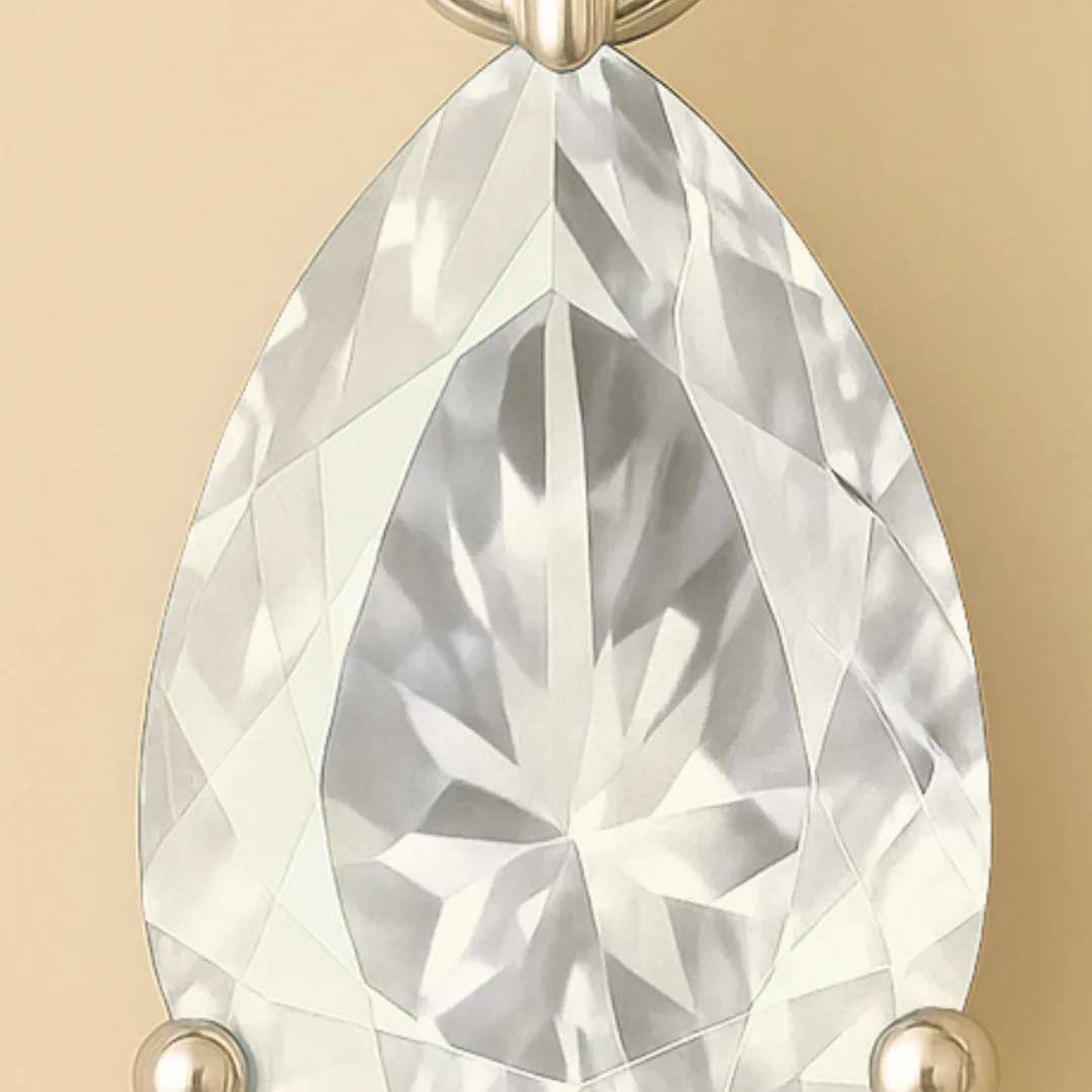 Boucle d’oreille TITANIUM HEART – Goutte zircone | Argent 925