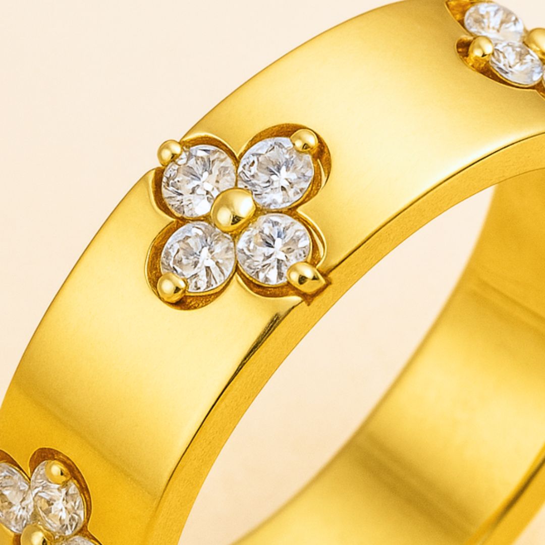 Bague CAMELIA FOREVER – Argent 925 & Moissanite D VVS1 | Disponible en Or & Argent