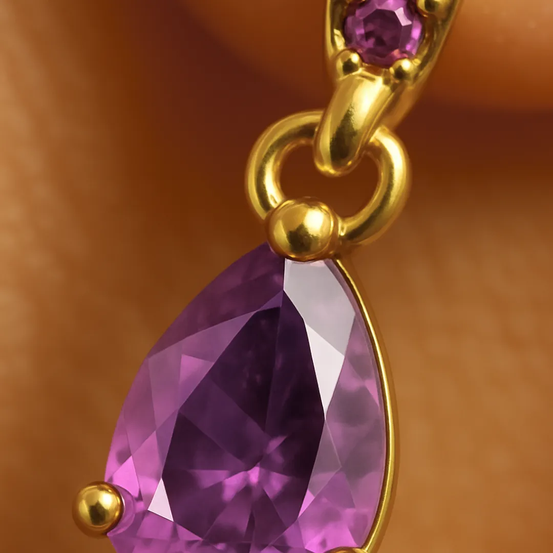 Boucle d’oreille HEART – Goutte zircone | Acier inoxydable doré à l’or fin