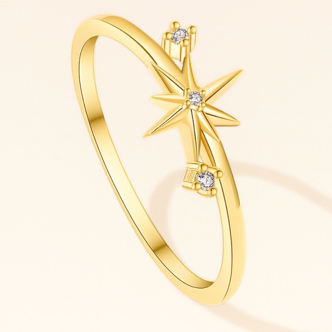 Bague STARIANA – Argent 925 & Zircone Autrichienne | Éclat Stellaire 18K