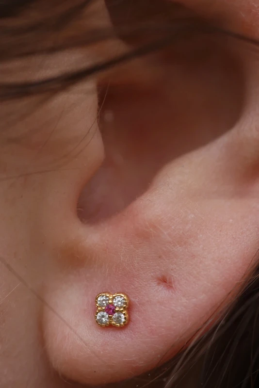 BOUCLES D'OREILLES RUBY BLOOM 