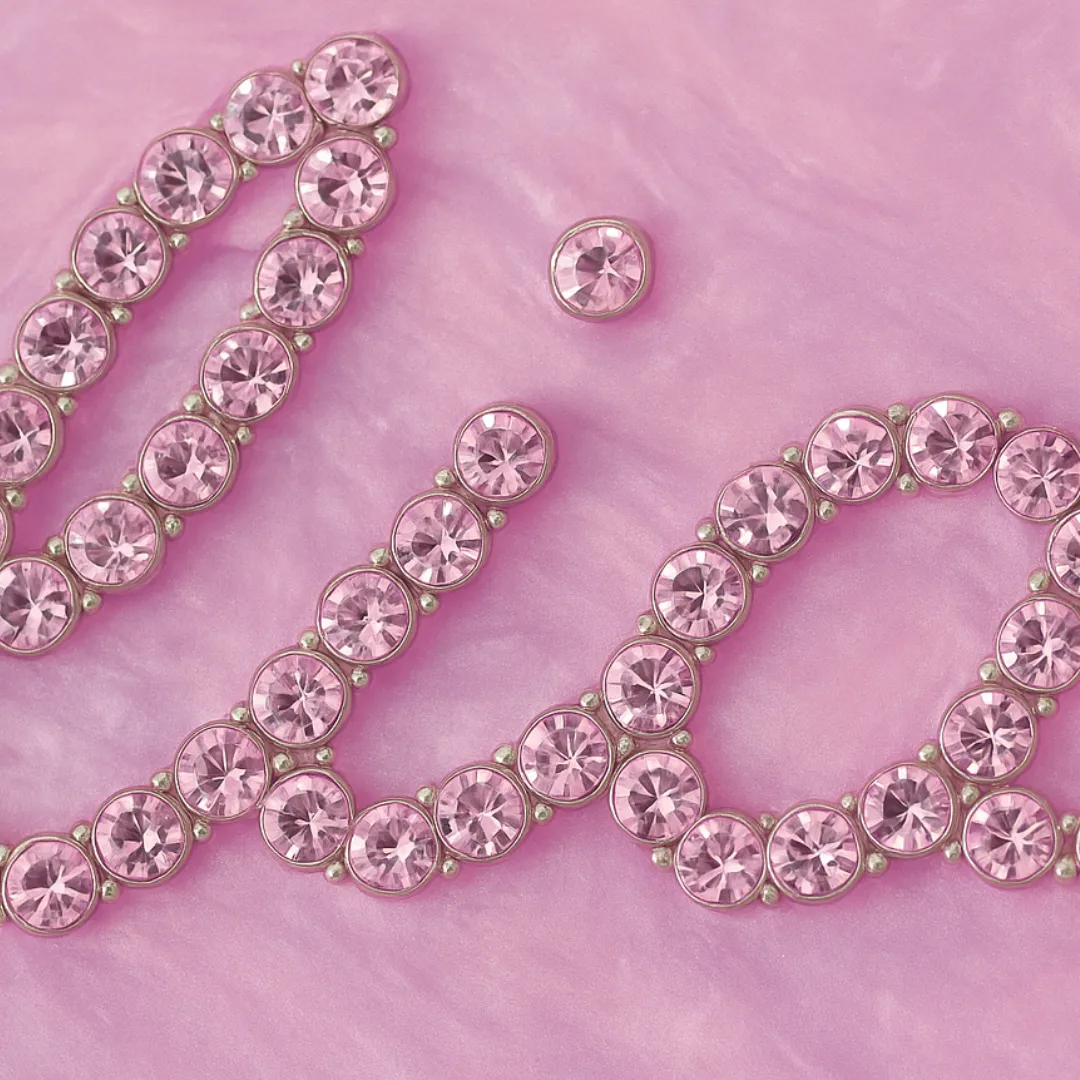 Brosse à cheveux PRETTY – Brosse personnalisée avec strass colorés & manche nacré