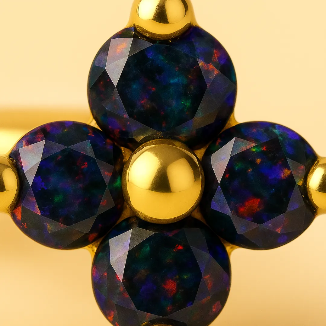 Piercing HARMONY COLOR – Argent 925 plaqué or 18K & Zircones colorées (4 variantes)