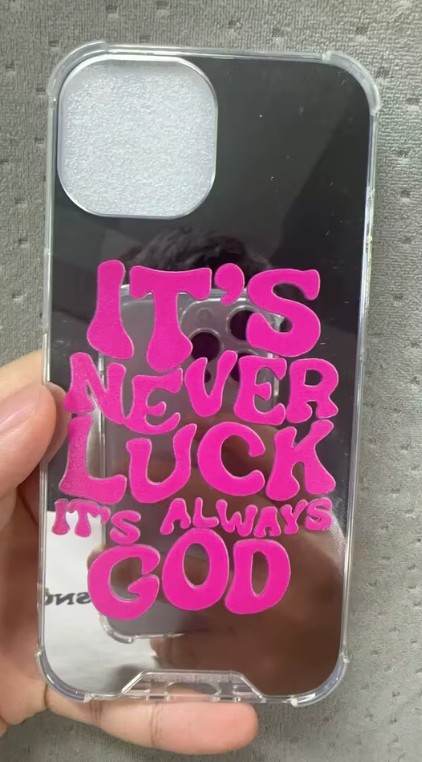 Coque de téléphone MIRROR GRAFFITI– Style Miroir & Messages Inspirants