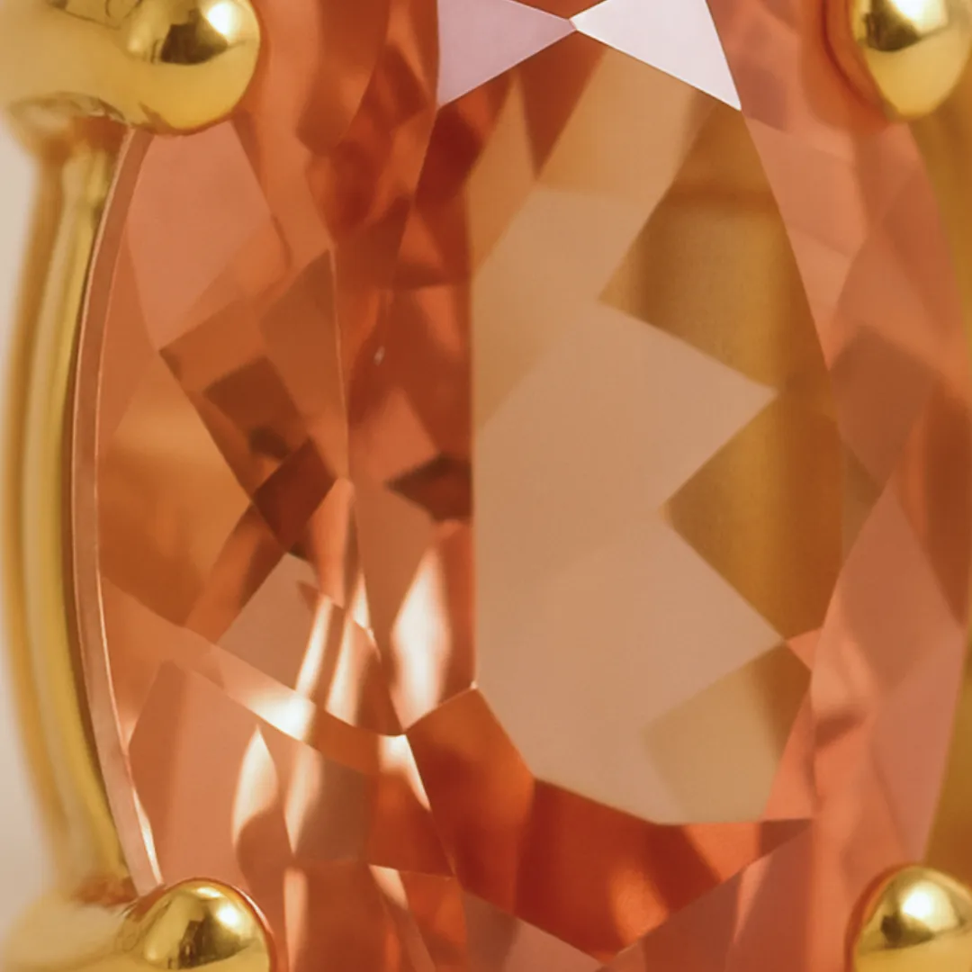 Boucles d’oreilles MADELEINE – Argent 925 doré, plaqué or 18K & Diaspore créée changeante