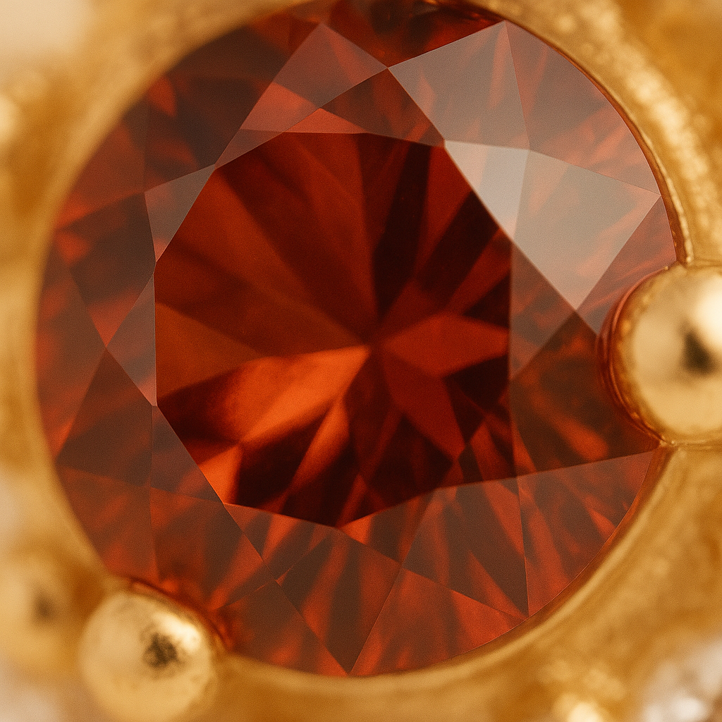 Piercing IGNIA – Argent 925 Plaqué Or 18K & Grenat Ardent