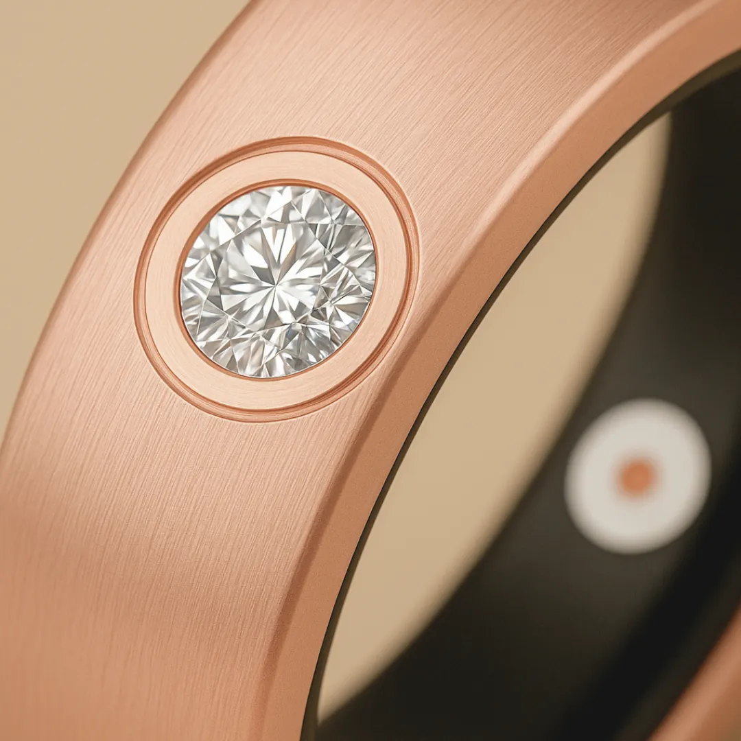 Bague connectée VITALYS – Acier inoxydable or rose ou argent