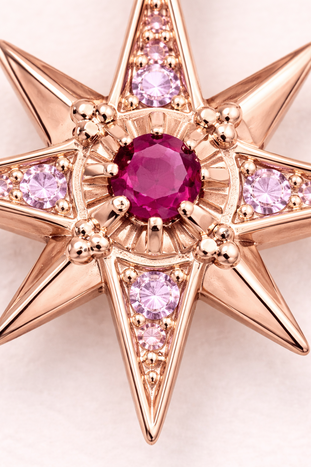 Boucles d’oreilles ROSA STELLA – Argent Sterling 925 & étoile magique rose en zirconium certifié CNAS l Maison Aureus