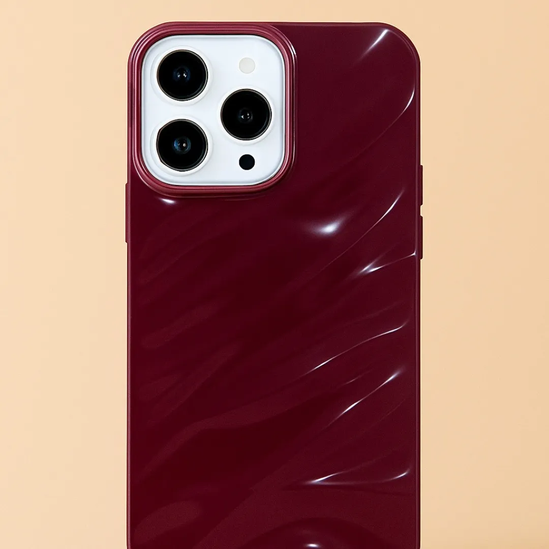 Coque de téléphone ONDINE – Motif ondulé 3D de luxe