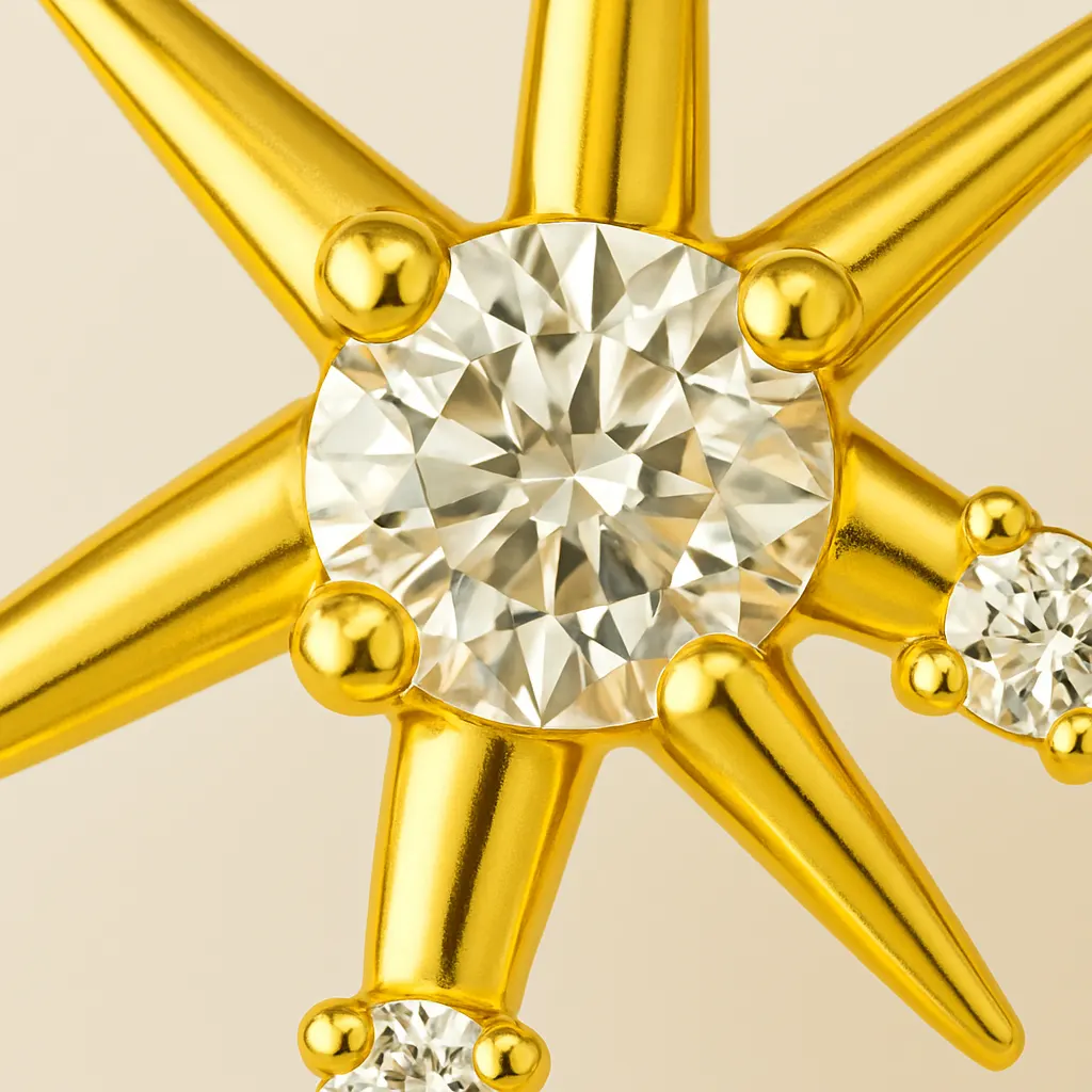 Boucles d’oreilles STELLA AUREUS – Étoile dorée en argent 925 plaqué or 18K | Maison Aureus