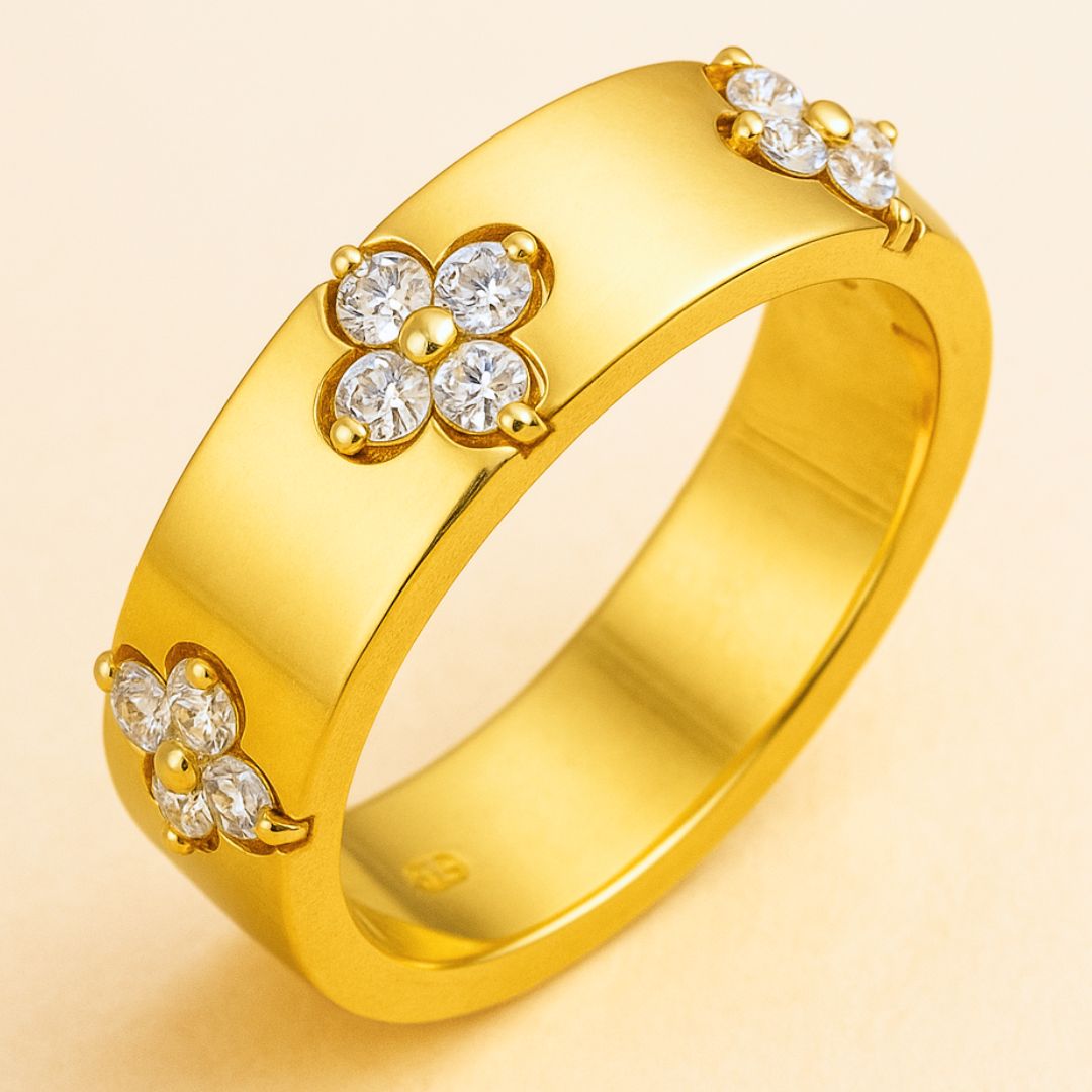 Bague CAMELIA FOREVER – Argent 925 & Moissanite D VVS1 | Disponible en Or & Argent