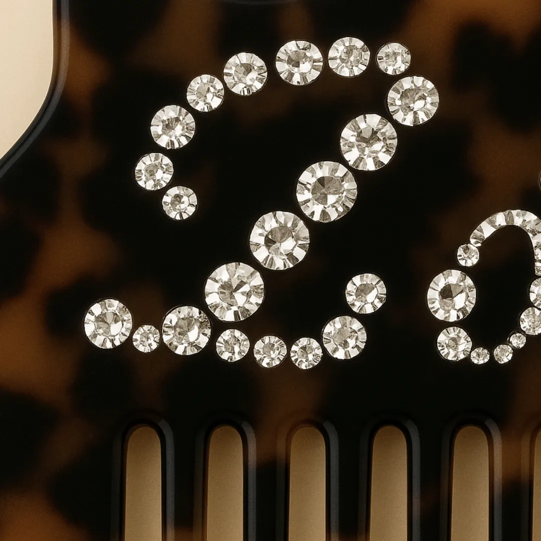 Peigne SWEET – Peigne nacré personnalisé orné de strass scintillants