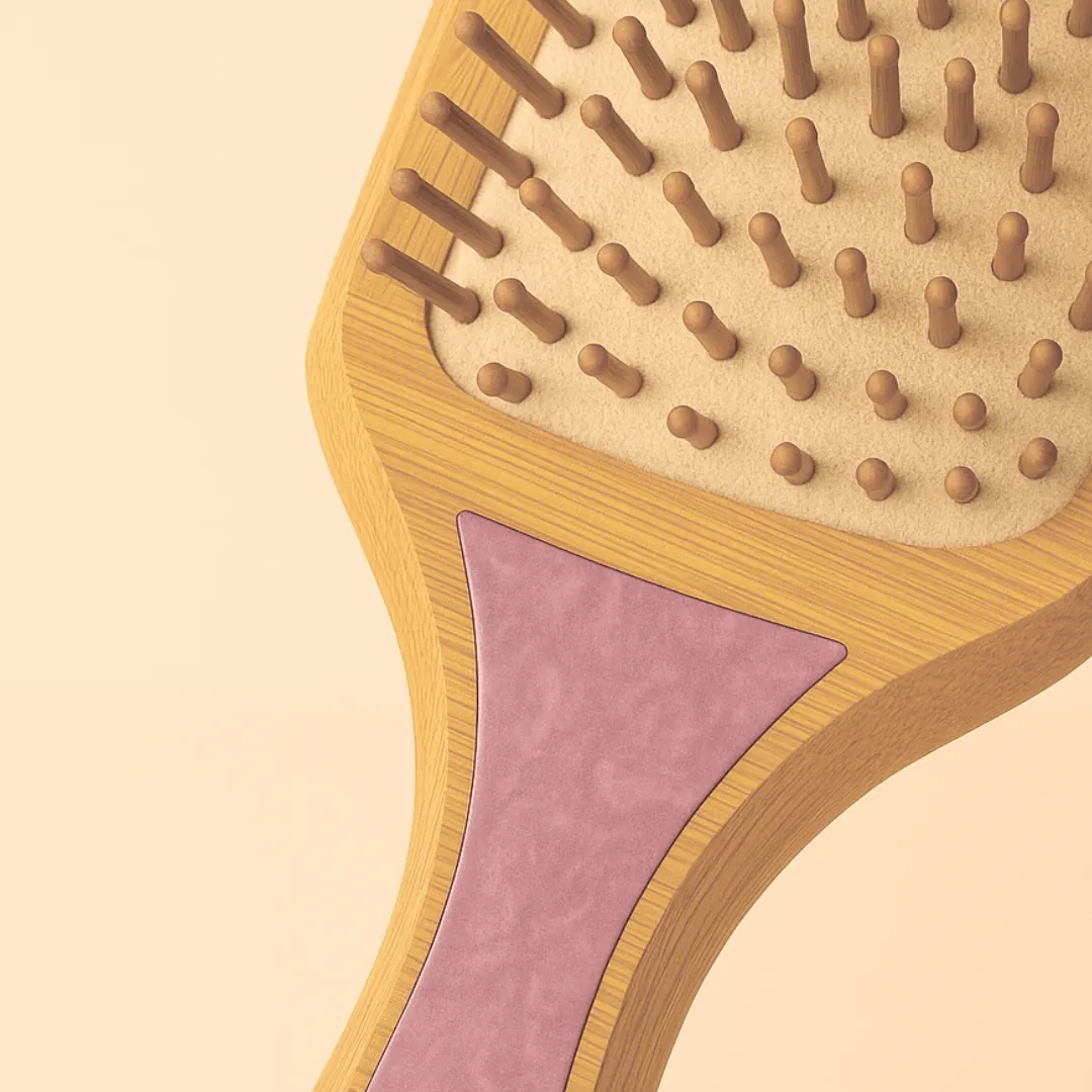 Brosse à cheveux PRETTY – Brosse personnalisée avec strass colorés & manche nacré