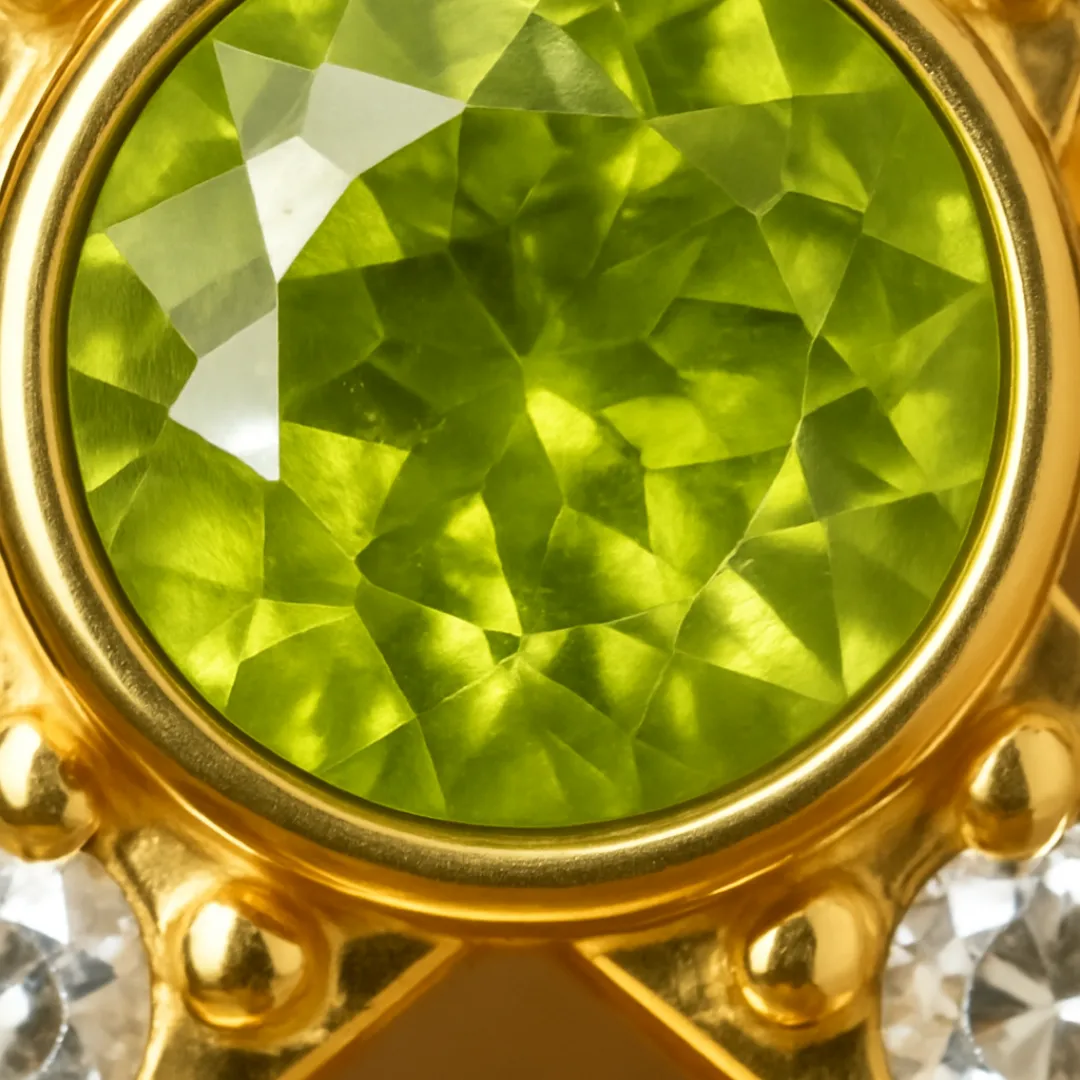 Bague SOLEA – Argent 925, Plaqué Or 14K - Péridot & zircone