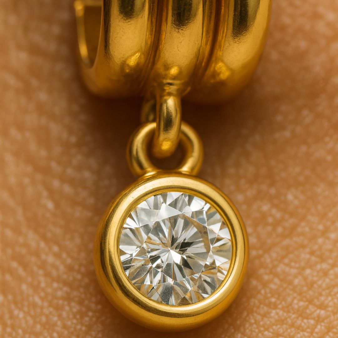 BOUCLES D'OREILLES DREAM LOVE – Boucles d’oreilles en acier inoxydable doré à l’or fin & zircon scintillant