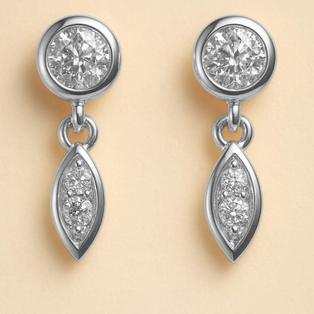 Boucles d’oreilles REBECCA – Argent 925 doré à l’or fin & zircones étincelantes