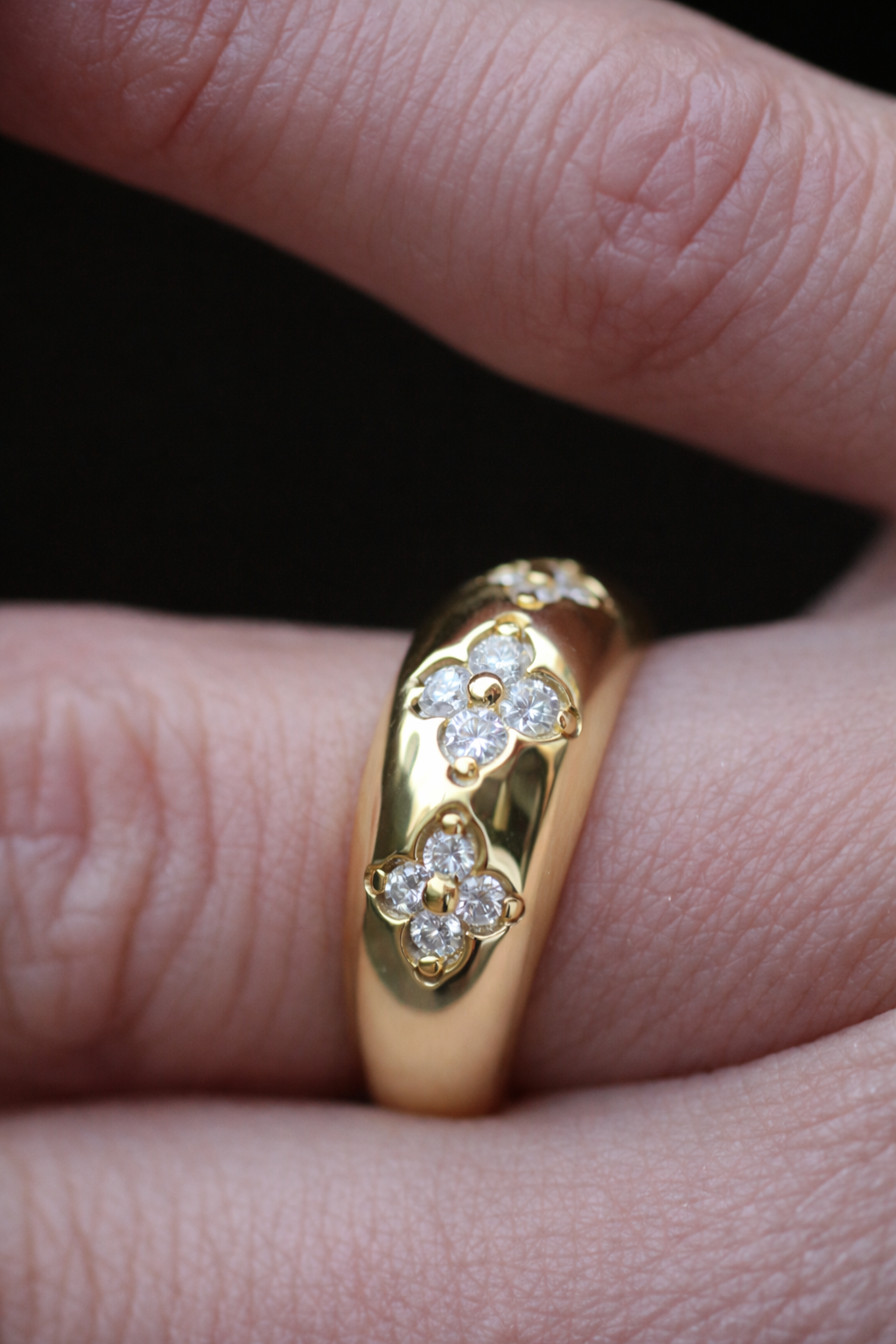 Bague MARITSA – Argent 925 plaqué or 18K & Moissanites scintillantes