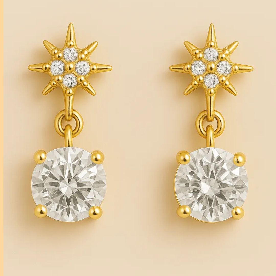 ARCADIA – Boucles d’oreilles en Argent 925 / Plaqué Or 18K