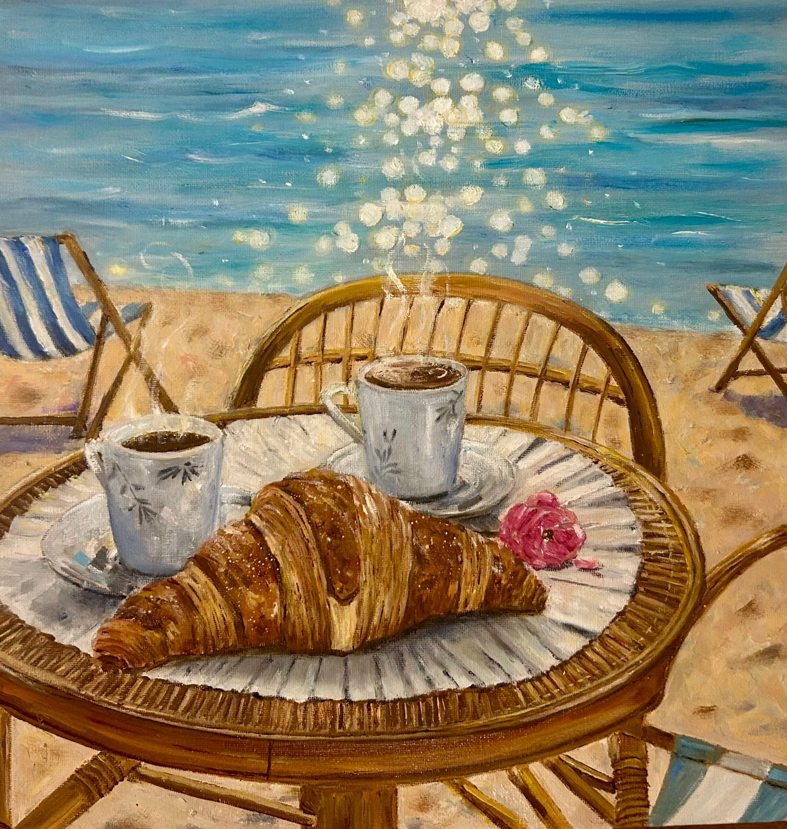 Beautiful Sunlit Morning by the Sea