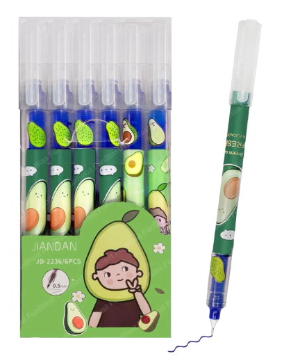 Avocado Themed Gel Pens Set