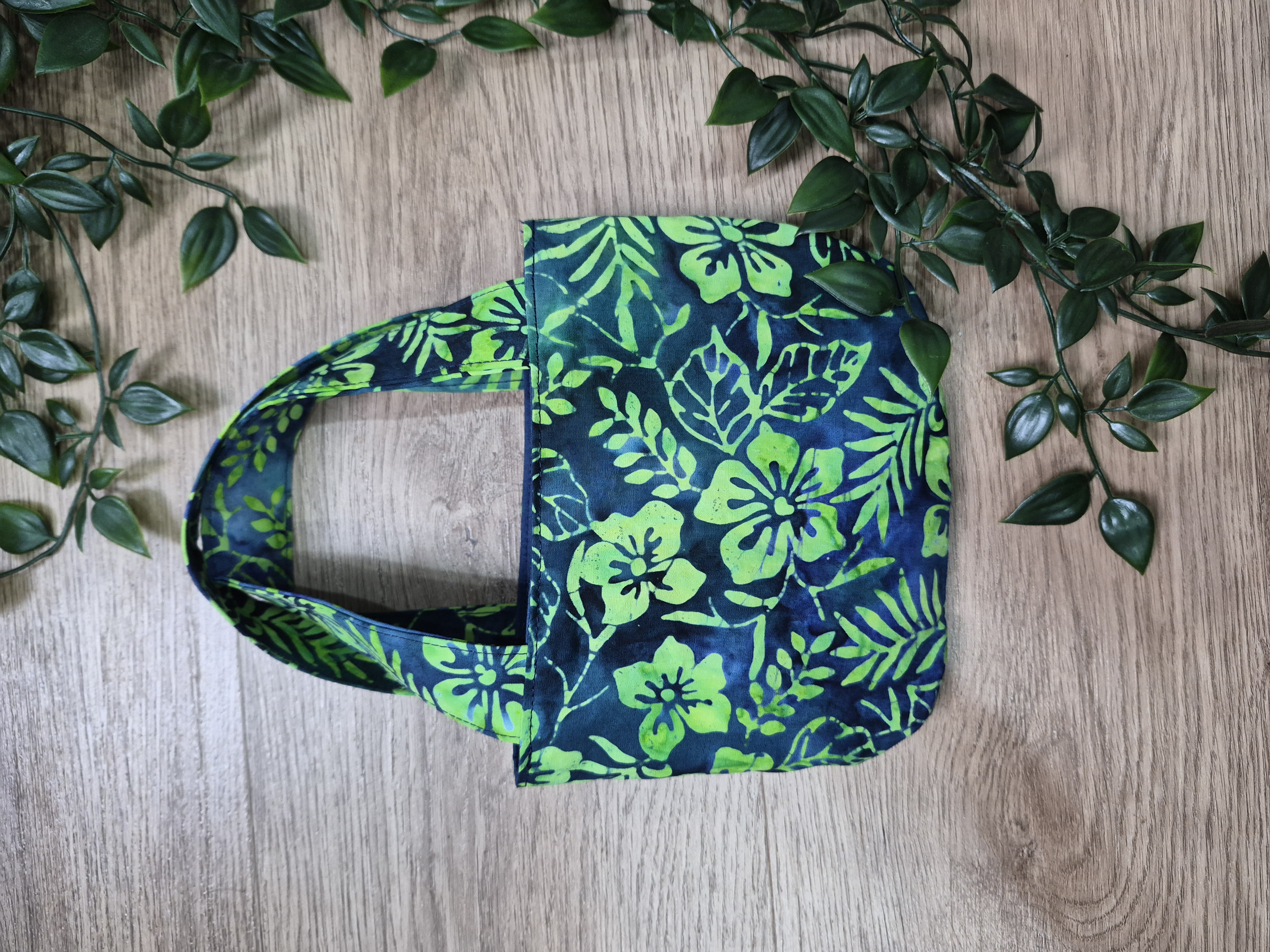 Floral Print Fabric Tote Bag