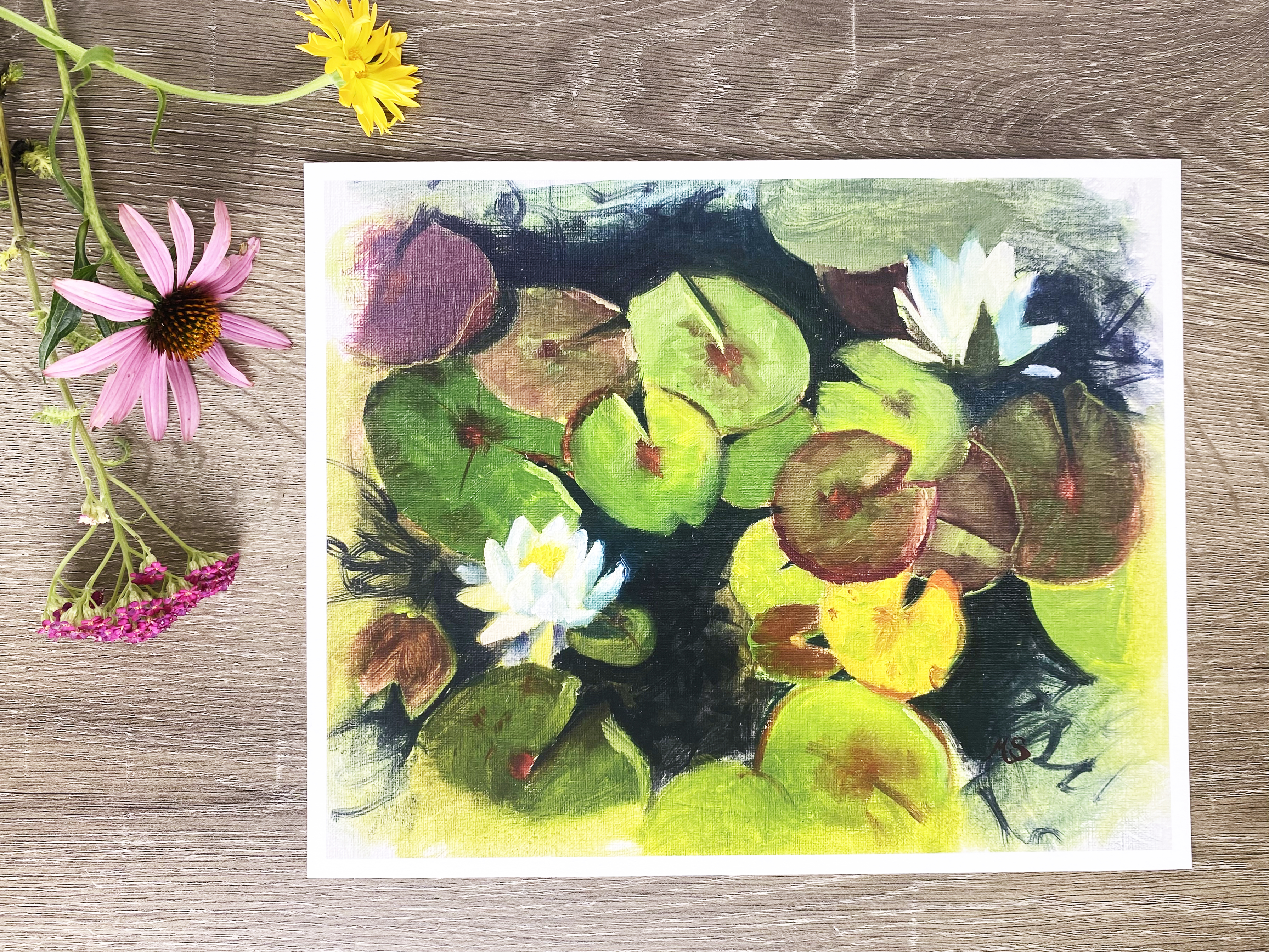 Lilies at Carolina Lakes Giclée Museum Print