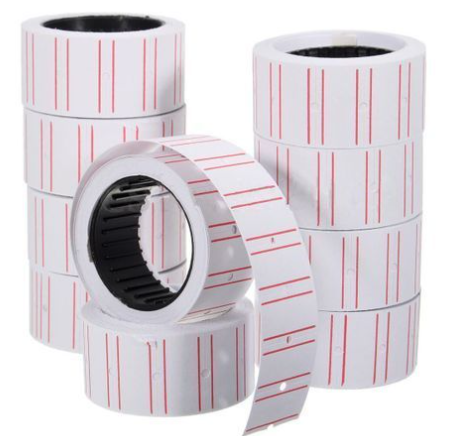 22mm*12mm SINGLE-ROW PRICE PAPER 1000pcs RED