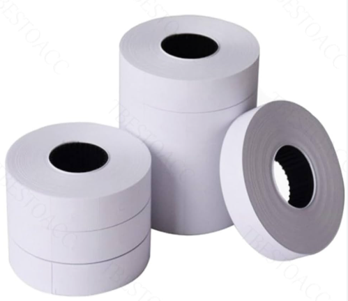 (23mm*16mm)6600(500pcs) DOUBLE-ROW PRICE PAPER WHITE