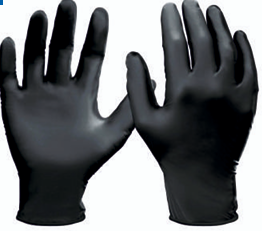 GLOVES (NITRILE BLACK)- 4MIL- XL