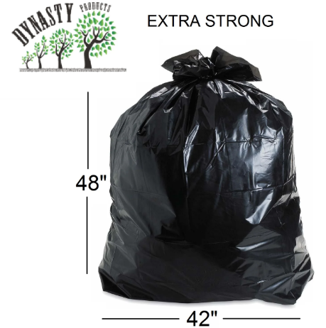 Strong Black Garbage Bag - 42"X48"