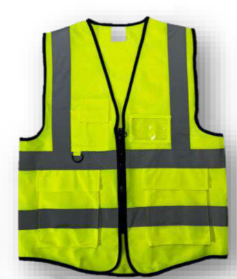 Safety Jacket- 3 Pockets, ID Card Zipper (107-1)