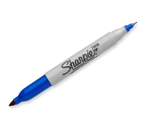 BLUE 2 SIDED MARKER - ROUND TIP