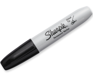BLACK THICK SHARPIE MARKER - ROUND TIP