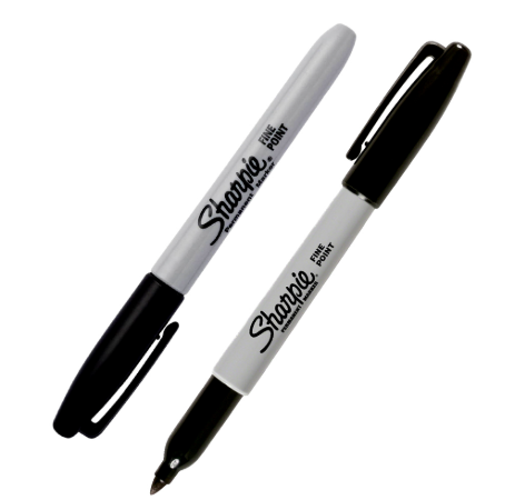 BLACK SHARPIE MARKER - ROUND TIP