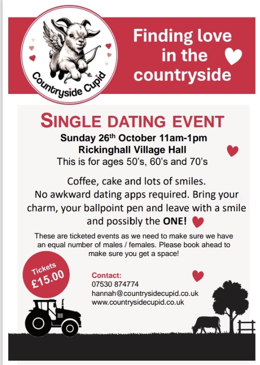 ALL FEMALE TICKETS SOLD OUT! Single event for the 50's 60's 70's - Rickinghall