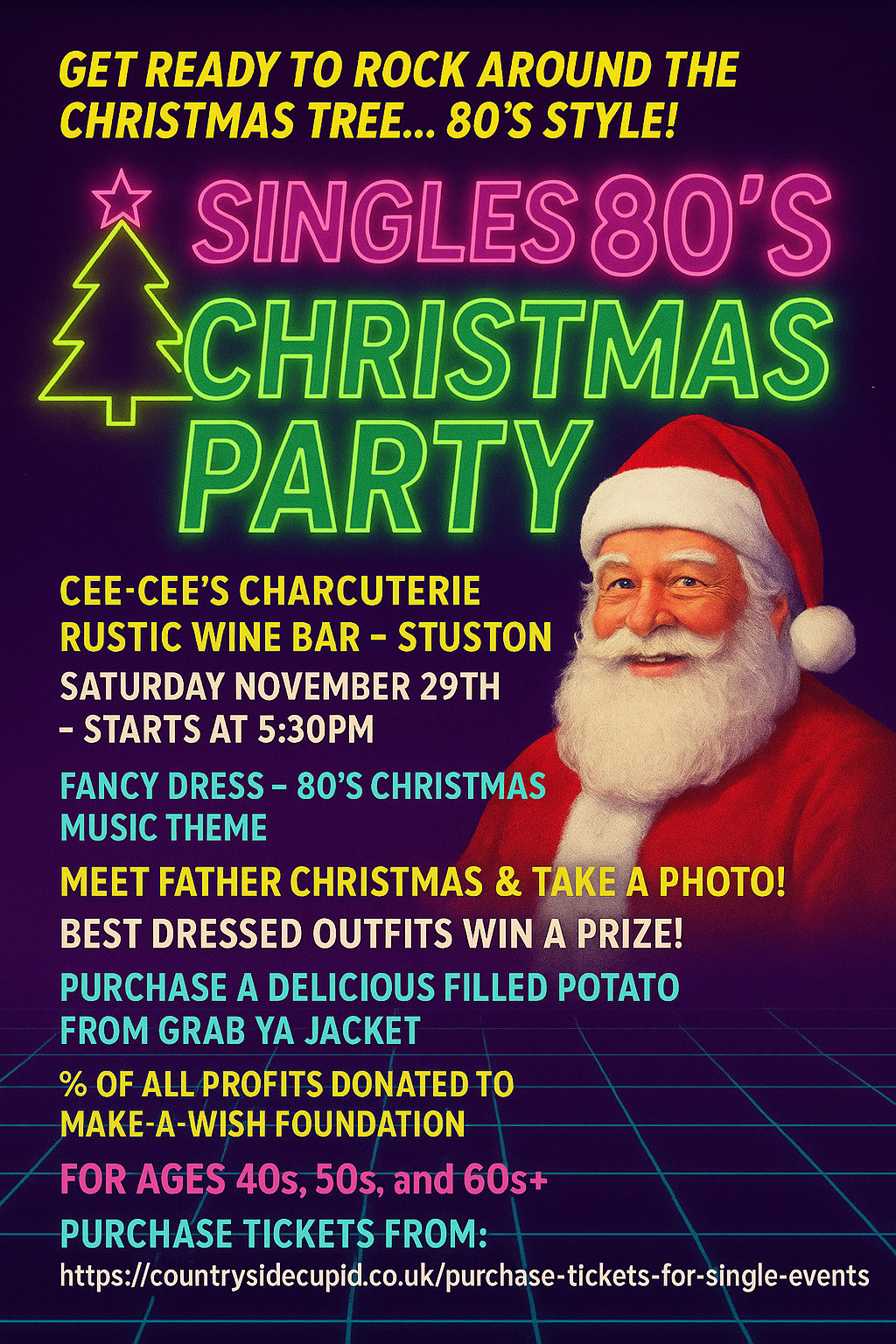 80’s Themed Christmas Party For Ages 45+