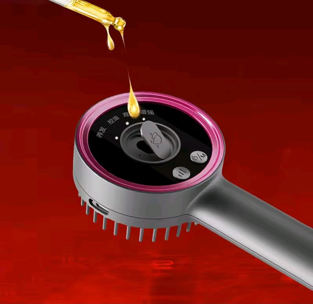 Peigne, brosse masseur électrique a vibration pour cuire chevelure, thérapie a lumière rouge pour croissance de cheveux et anti perte de cheveux